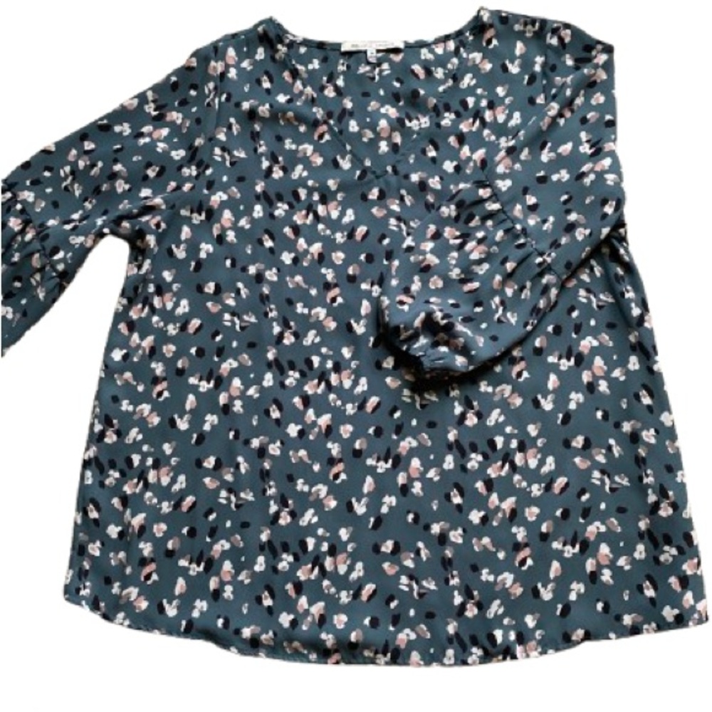 Women’s Collective Concepts Teal Print Blouse